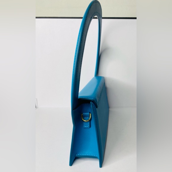 Jacquemus Le Grand Rond (LARGE ROUND) Blue Leather Bag NWT & Authentic - Picture 10 of 17